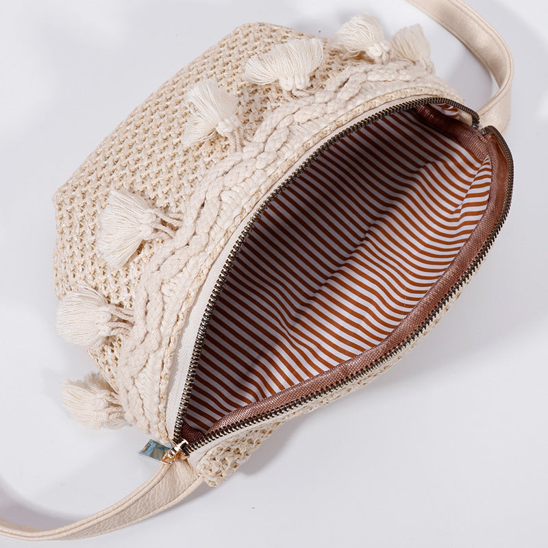 Esme Crochet Tassel Sling Bag