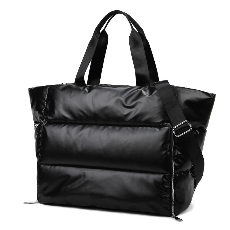 Metallic Puffer Tote