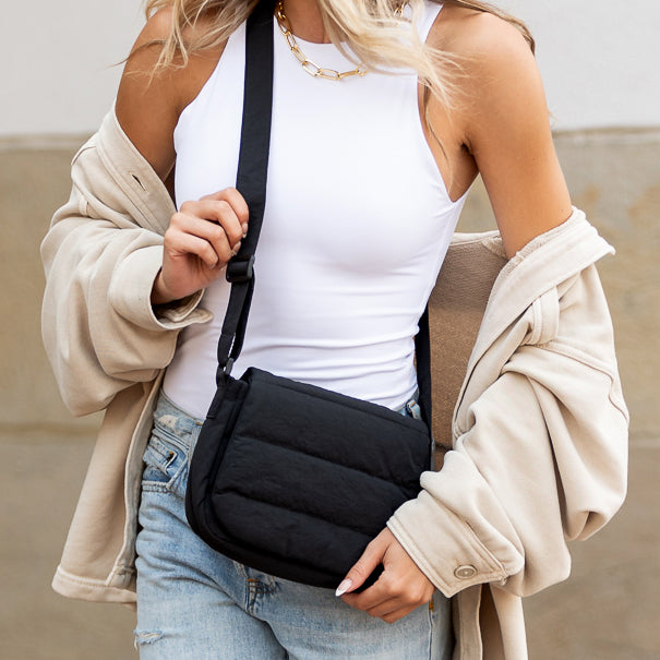 Afton Quilted Foldover Crossbody