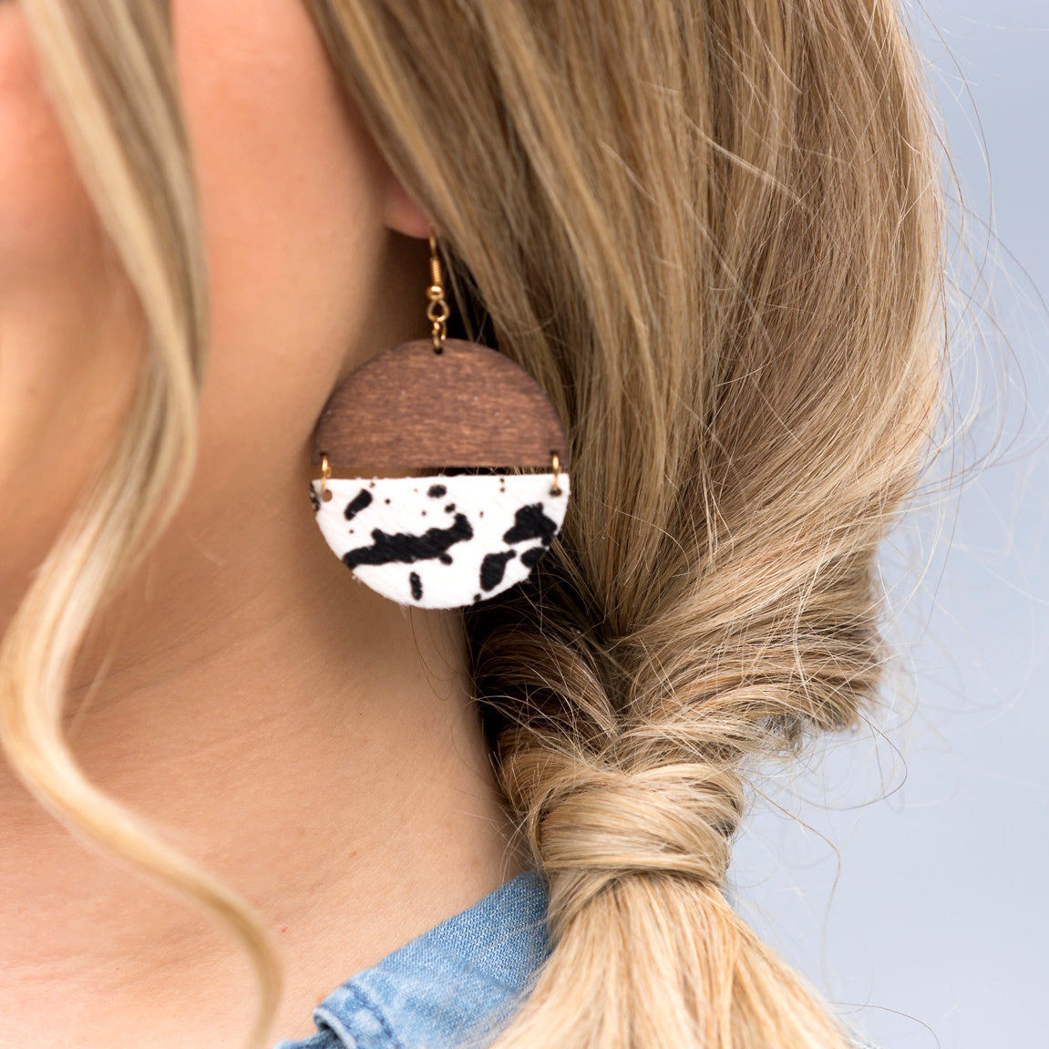 Everyday Leather & Wood Earrings