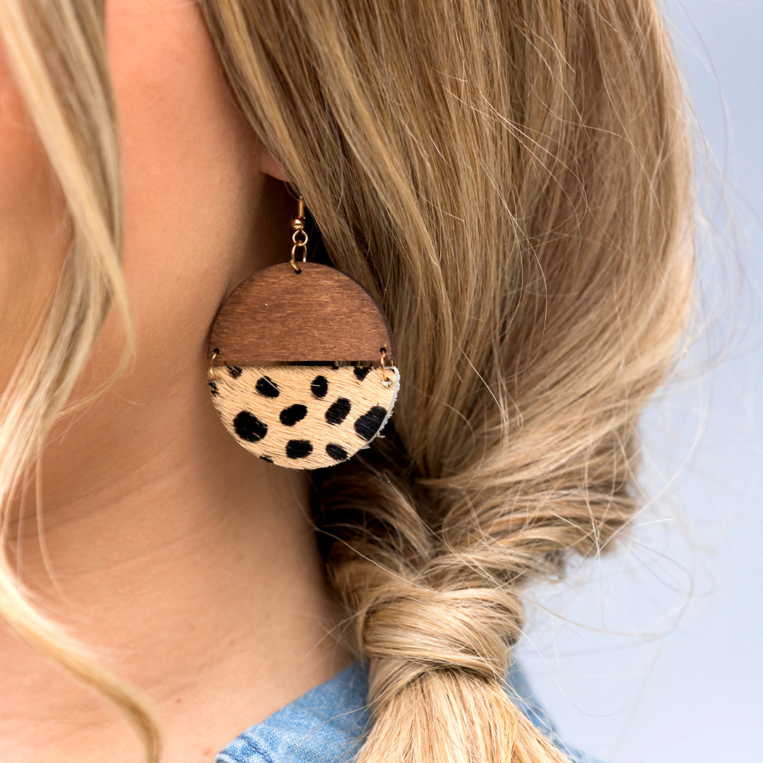 Everyday Leather & Wood Earrings