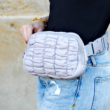 Anya Quilted Puffer Sling Crossbody Belt Bum Fanny Waist Bag