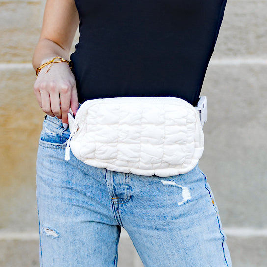 Anya Quilted Puffer Sling Crossbody Belt Bum Fanny Waist Bag