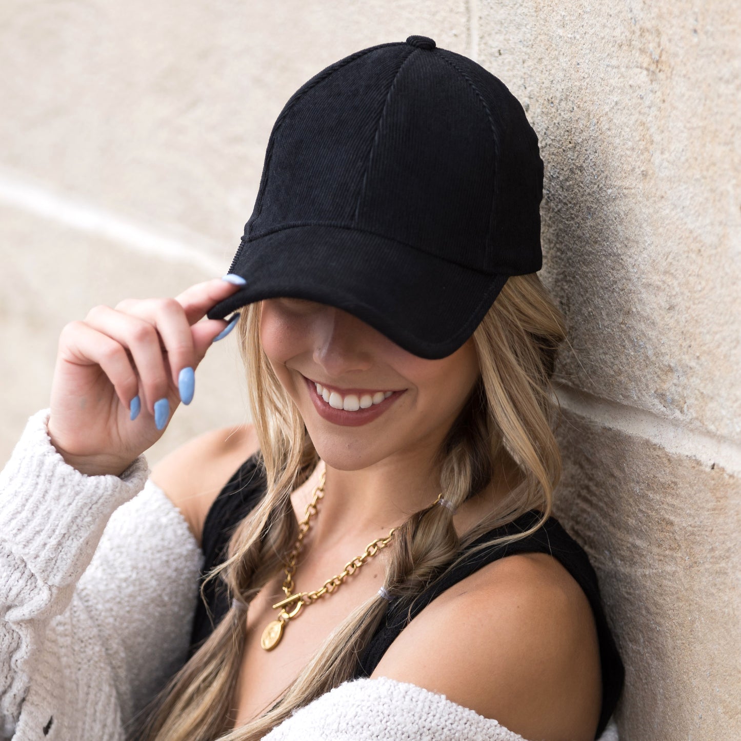 Micro Corduroy Boyfriend Ball Cap