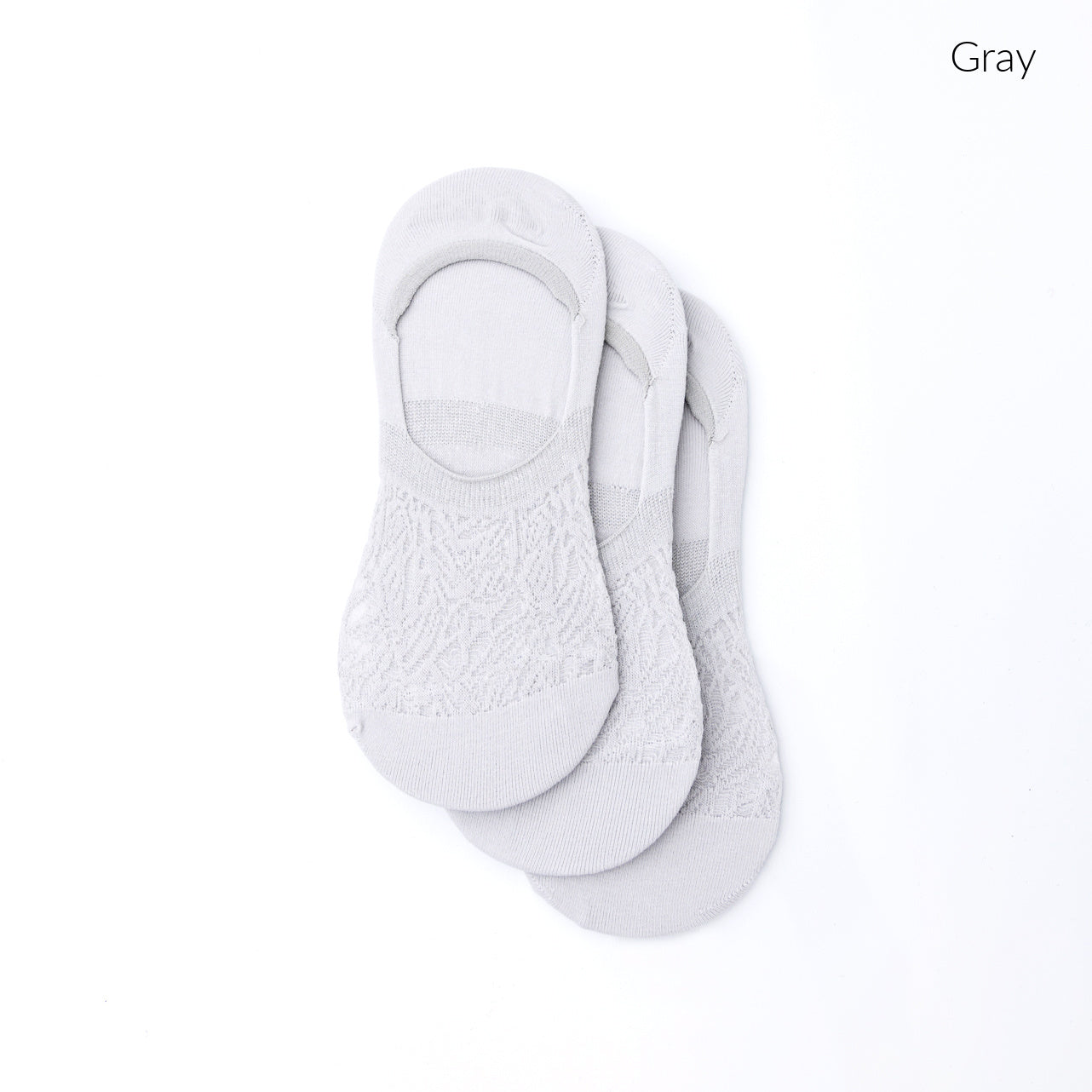 No Slip Knit Burnout Sneaker Socks- 3 Pack