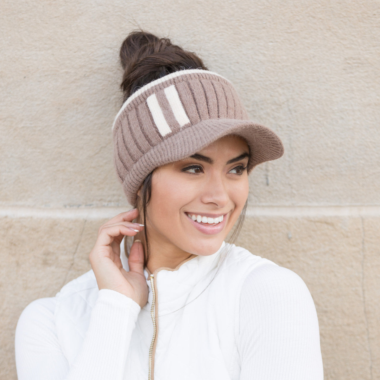 Lux Visor Headwrap- Taupe