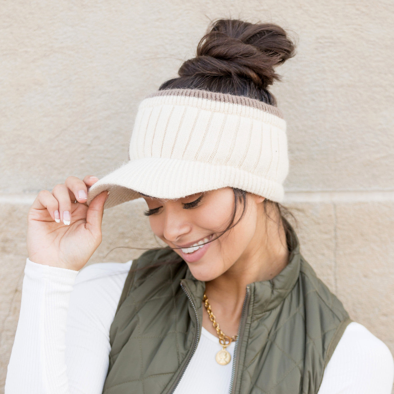 Lux Visor Headwrap- Cream