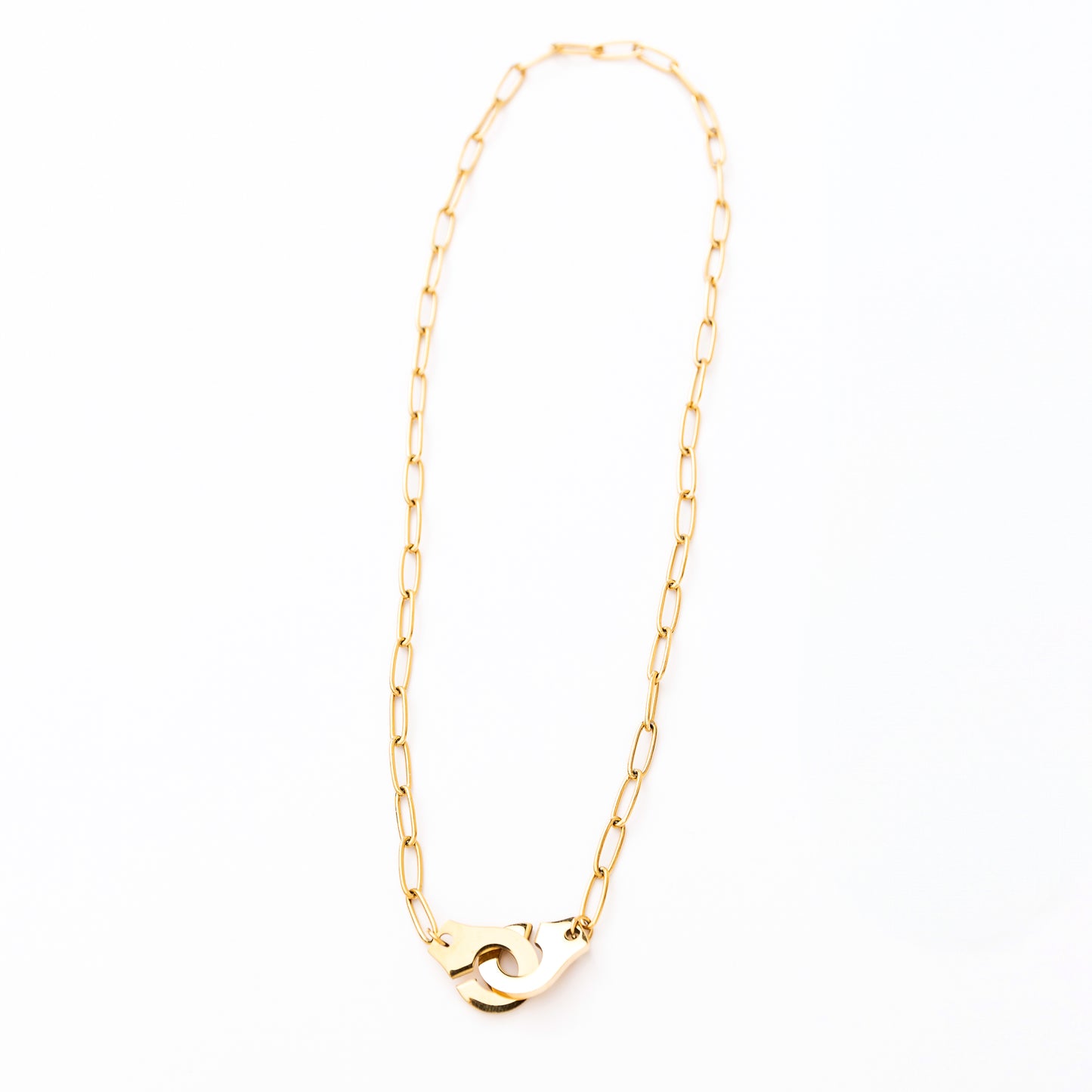 18K STAINLESS STEEL HANDCUFF NECKLACE