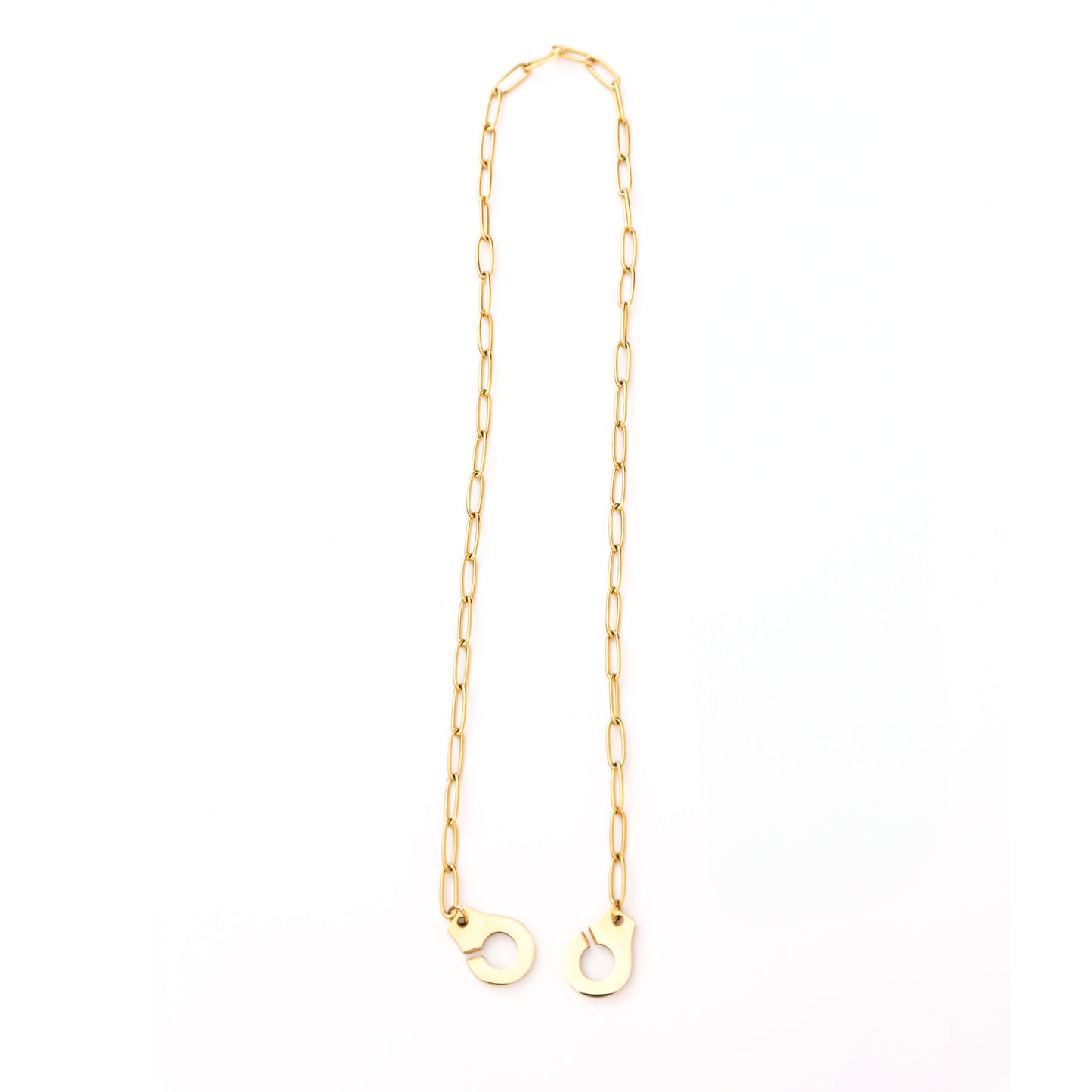 18K STAINLESS STEEL HANDCUFF NECKLACE
