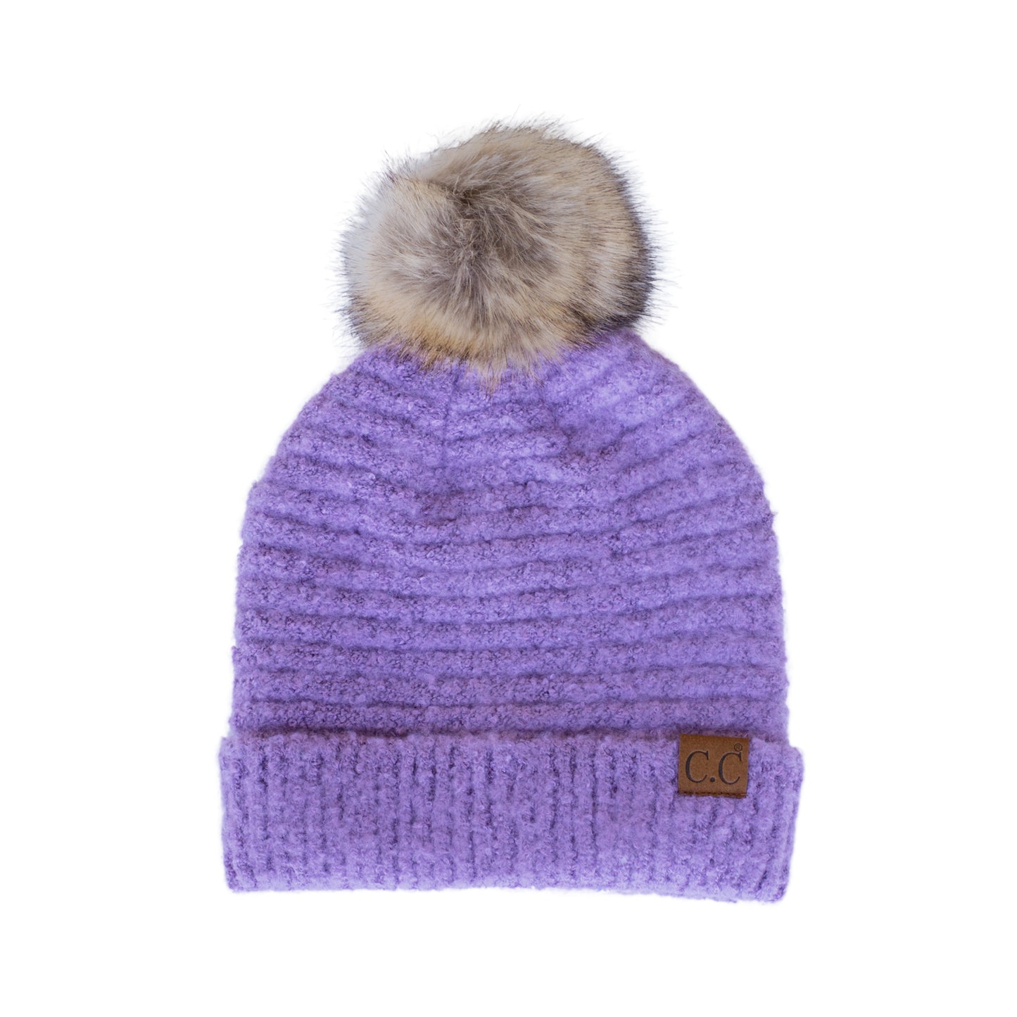 C.C® Ultra Soft Fur Pom Beanie