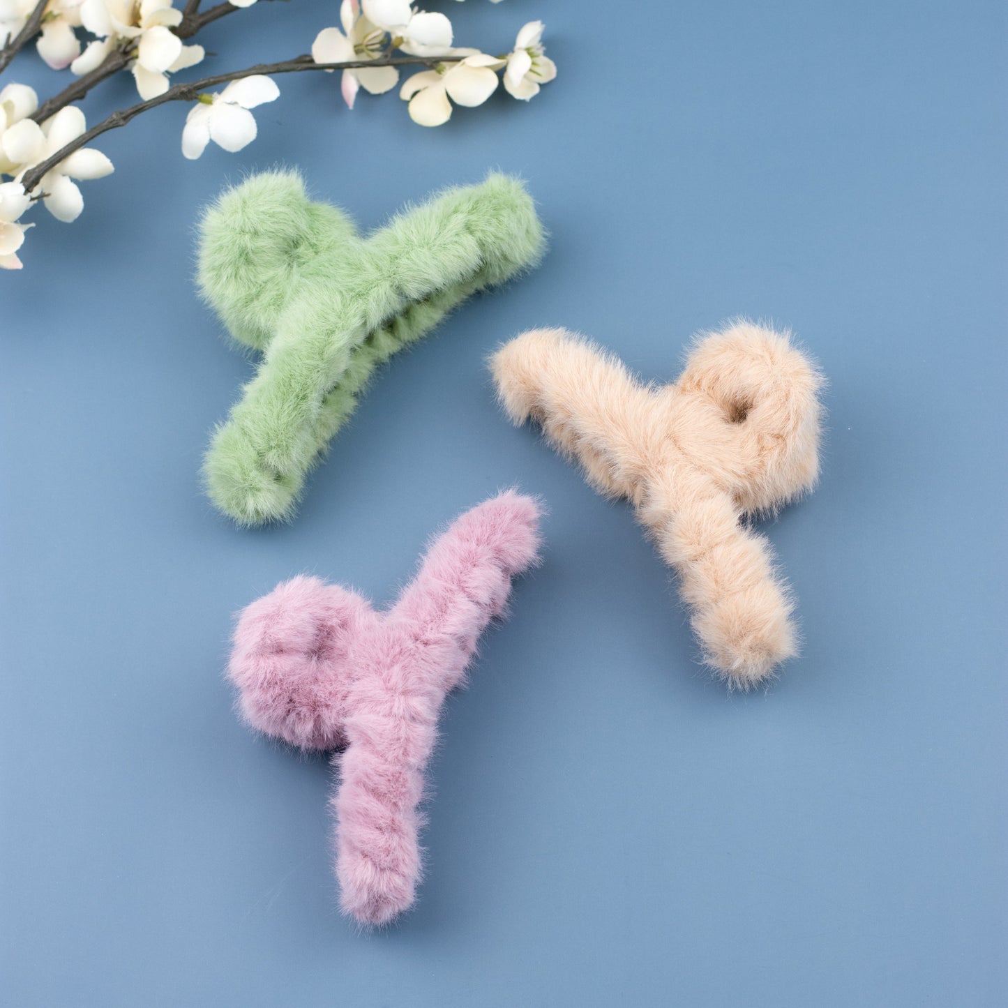 Fuzzy Fur Claw Clip | 3 Pack