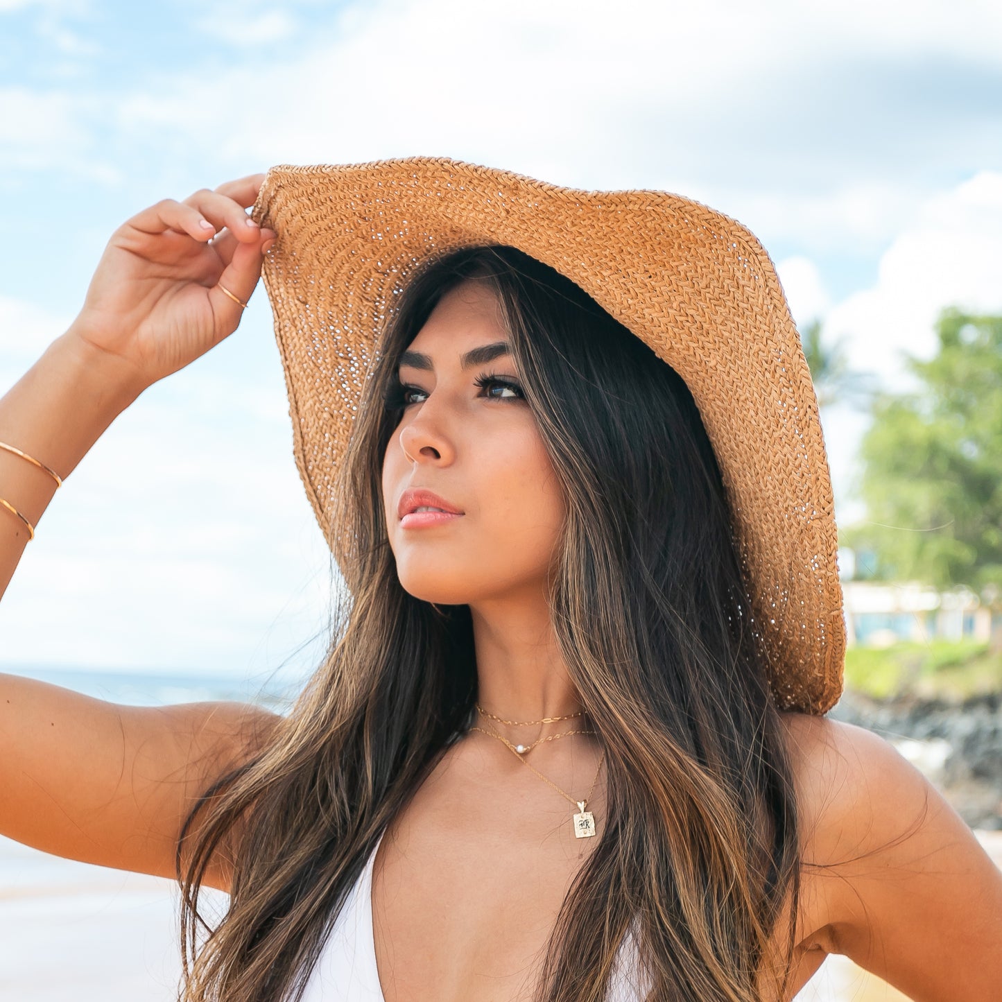 Bow Accent Peasant Sunhat