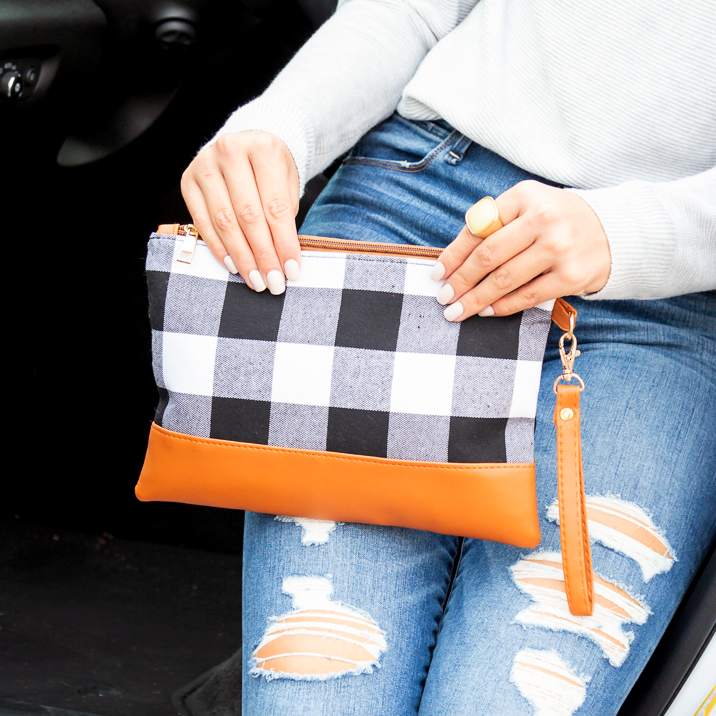 Buffalo Plaid Clutch