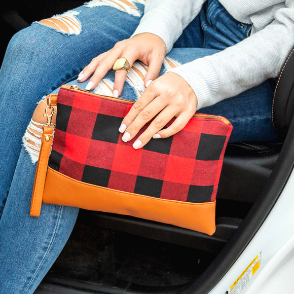 Buffalo Plaid Clutch