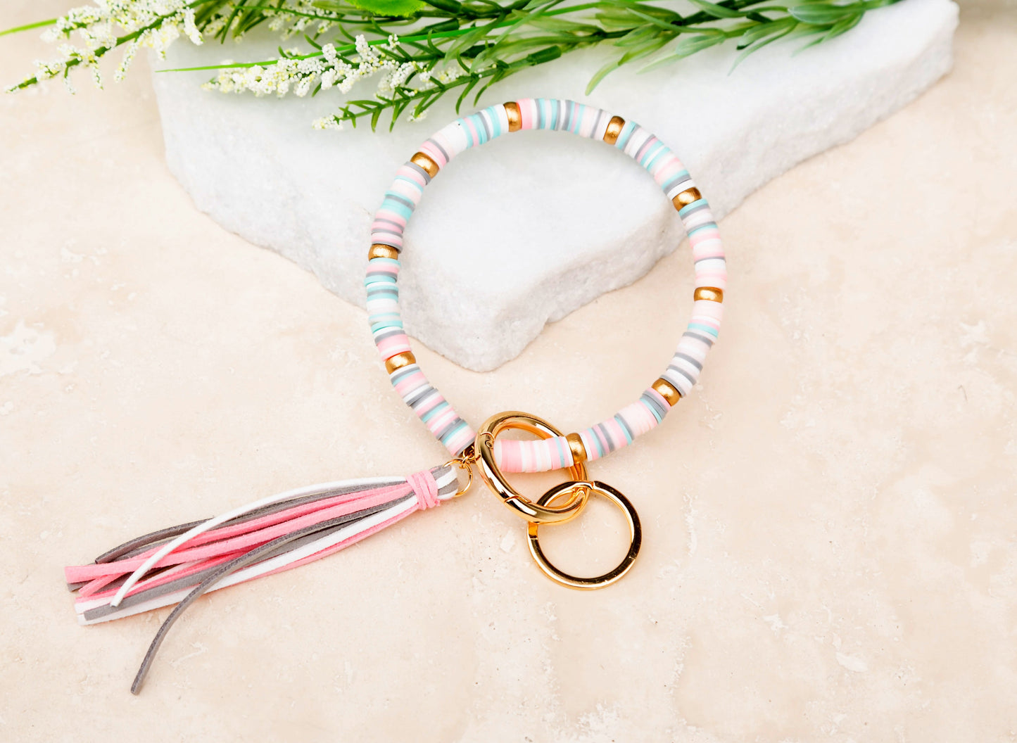 Boho Key Ring Bracelet