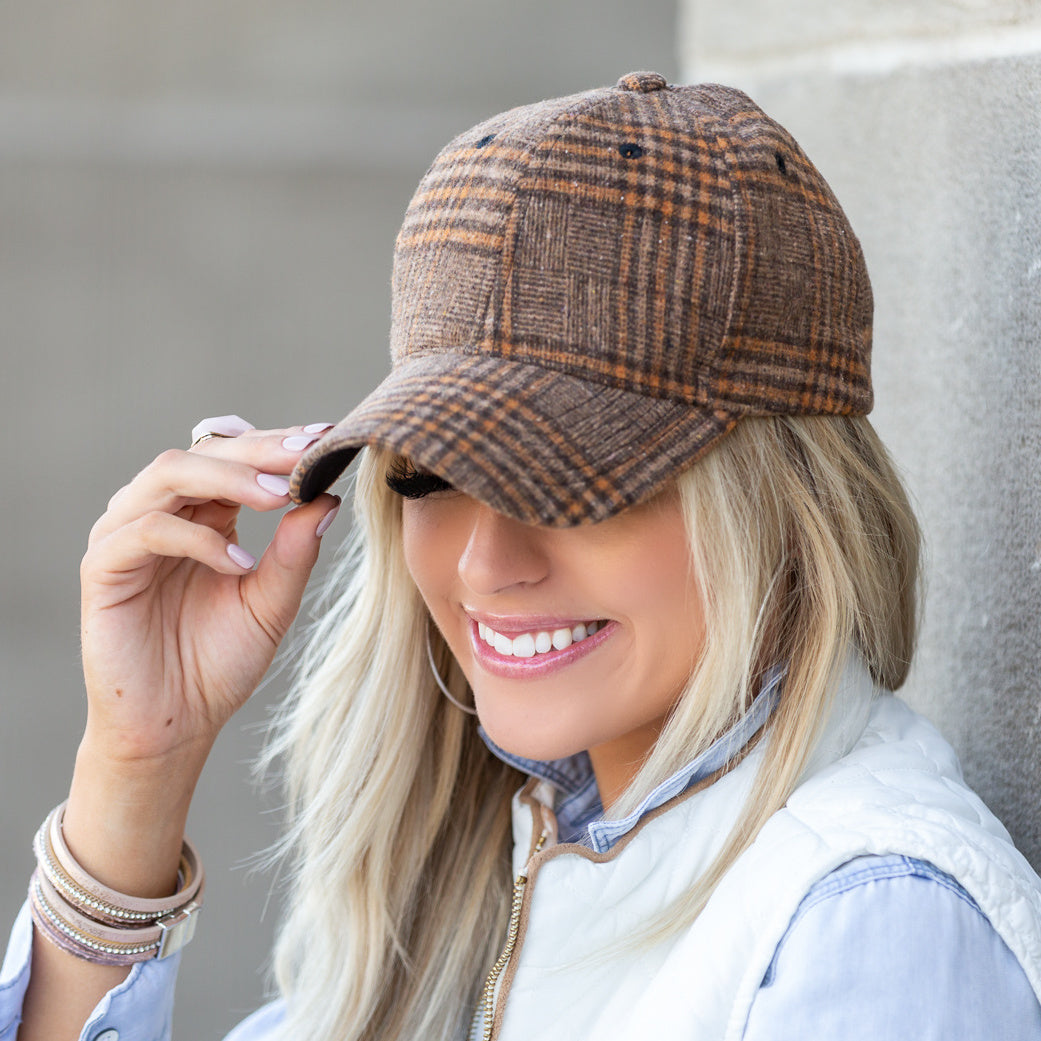 Fall Plaid Ball Caps