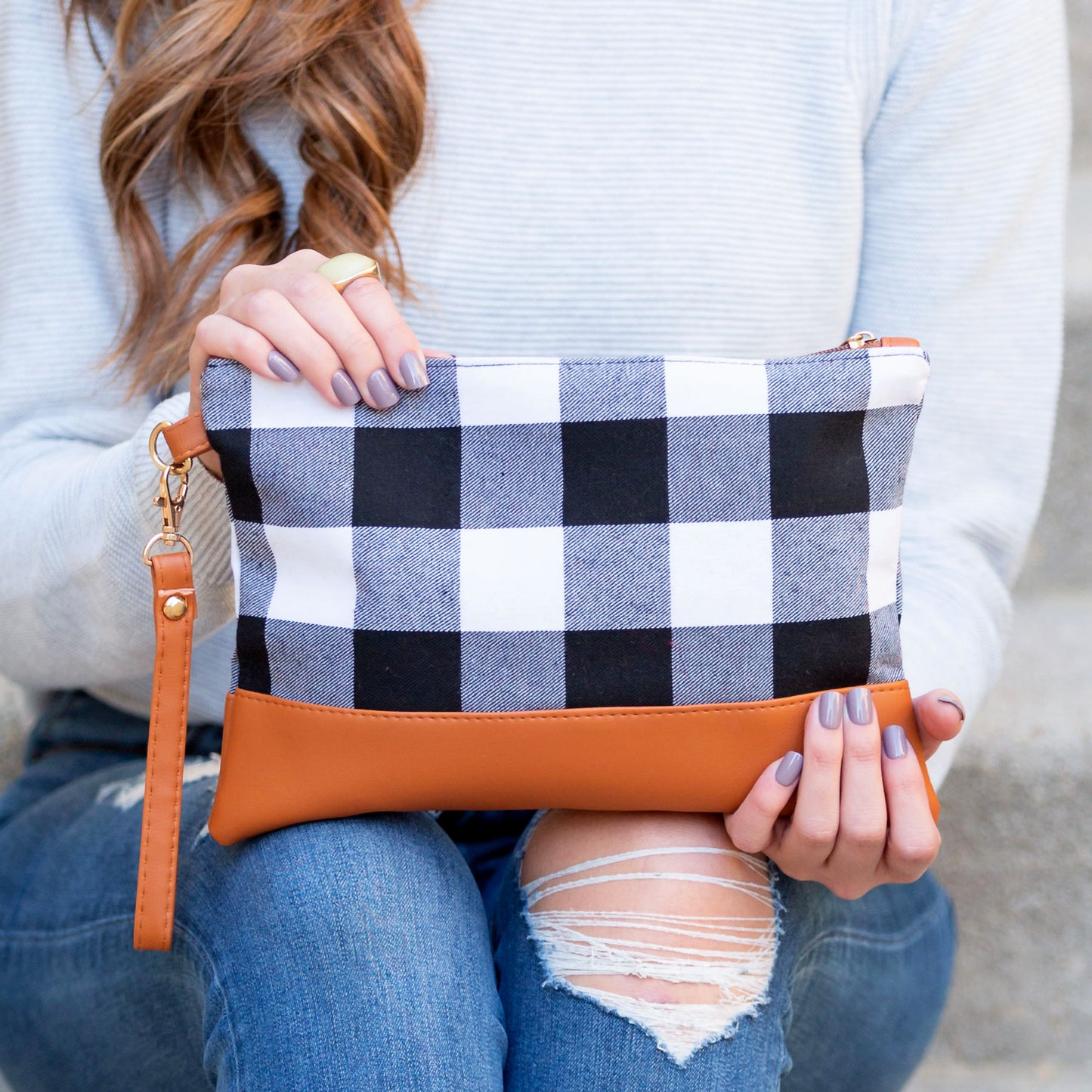 Buffalo Plaid Clutch