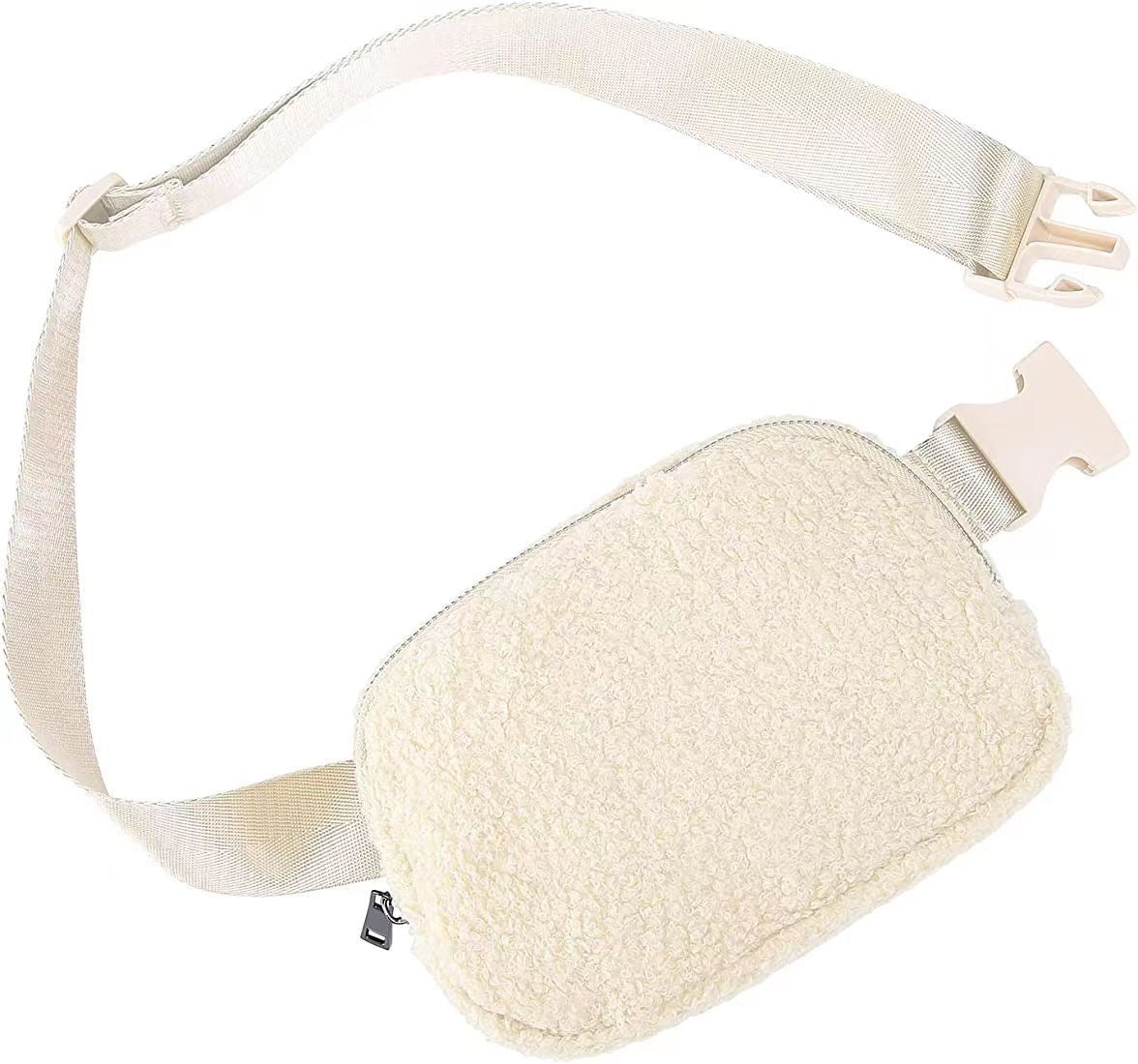 Lola Boucle Sherpa Sling Crossbody Belt Bum Fanny Waist Bag