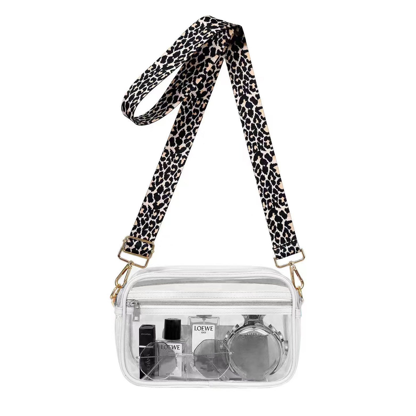 Kendall Leopard Stadium Camera Crossbody