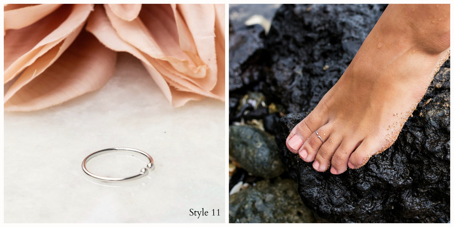 Sterling Silver Toe Rings