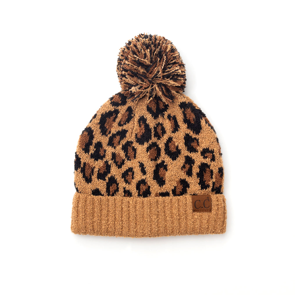 C.C® Leopard Pom Beanie