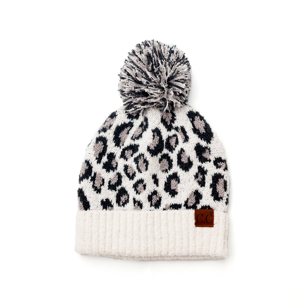 C.C® Leopard Pom Beanie