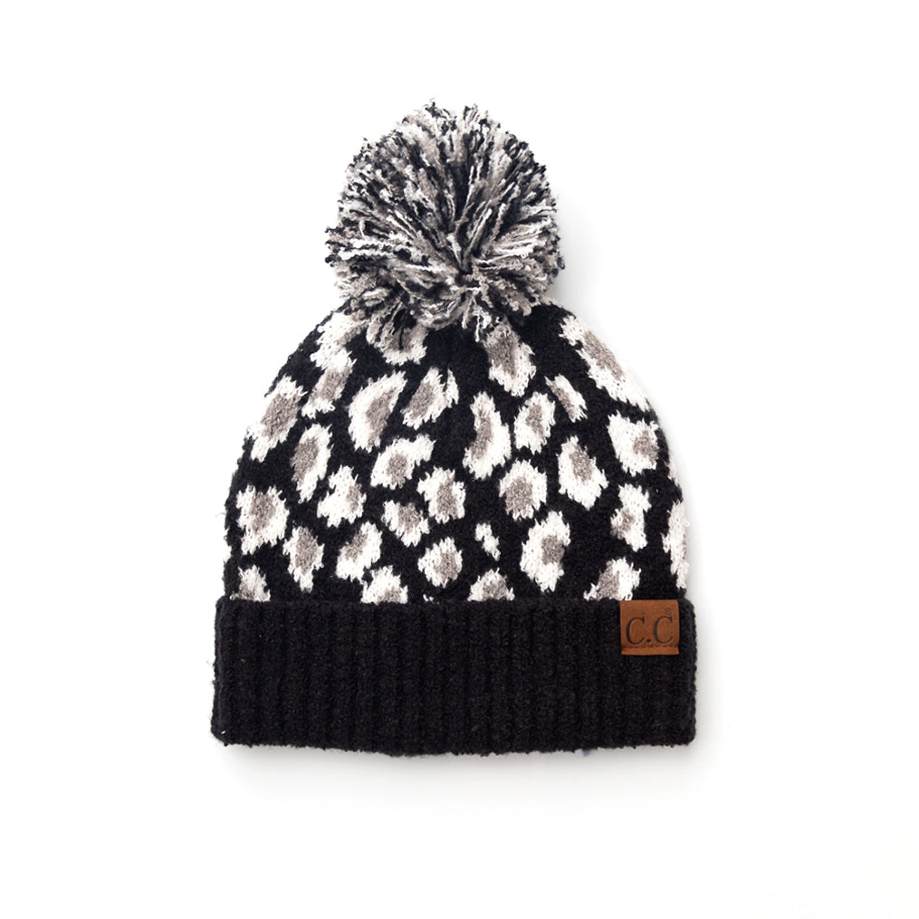 C.C® Leopard Pom Beanie