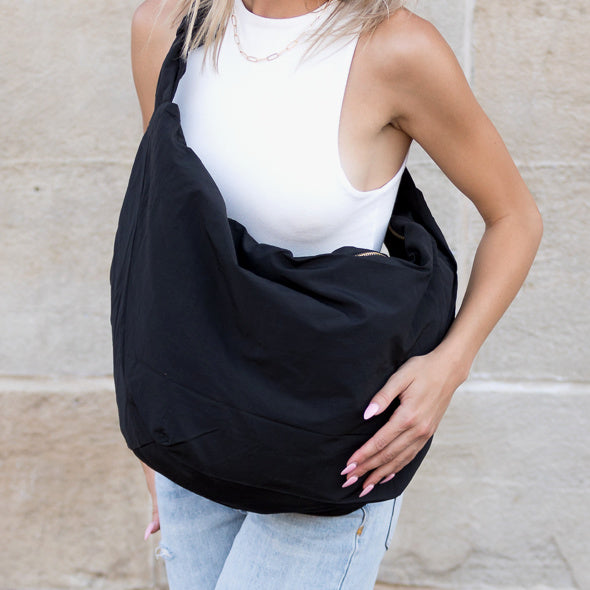 Piper Oversize Nylon Carryall Messenger Bag