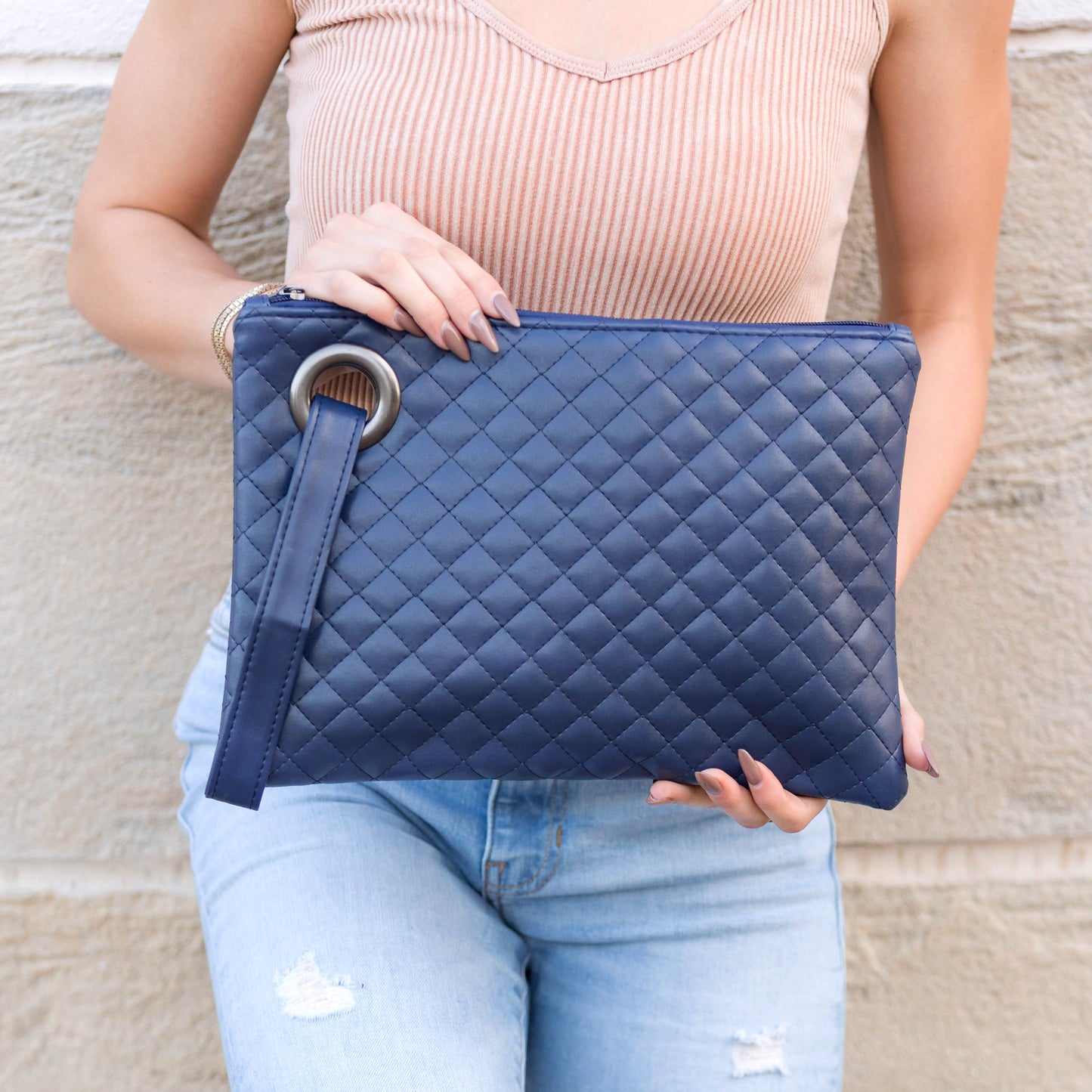 Quilted Wristlet Clutch