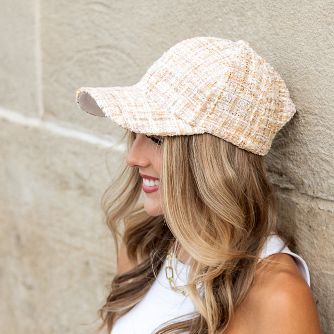 Tweed Sparkle Ball Cap