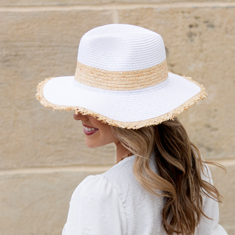Fray Edge Rattan Panama Hat