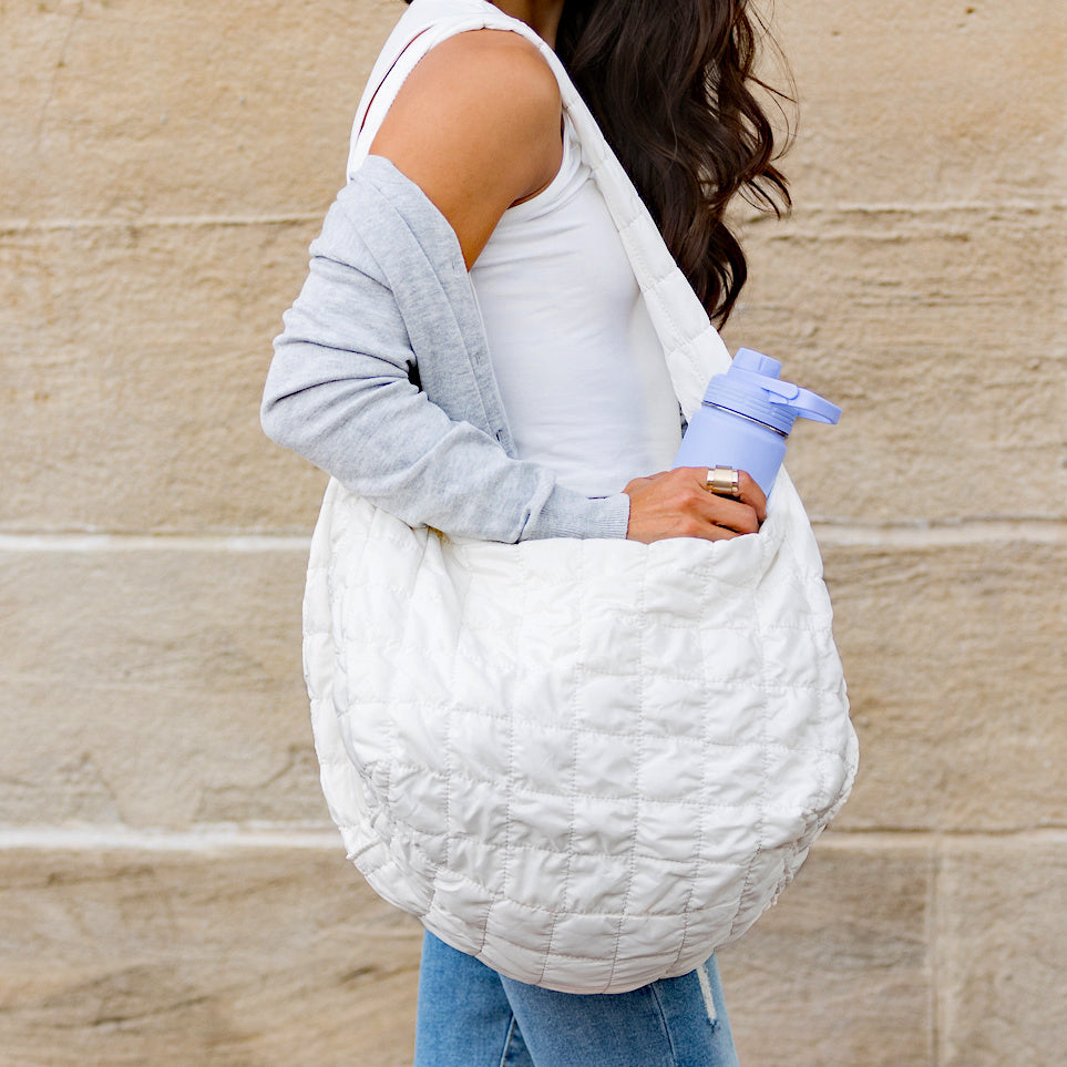 Oversize Quilted Messenger Bag