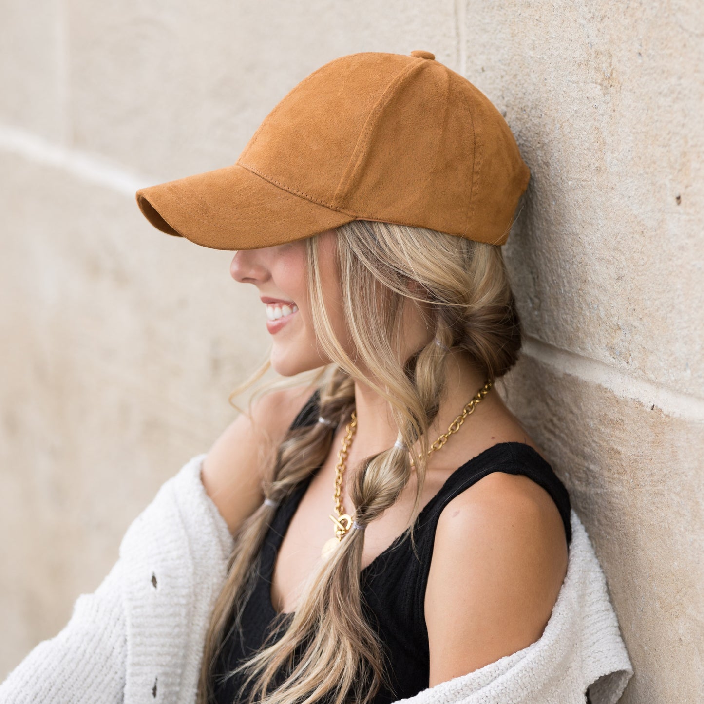 Suede Boyfriend Ball Cap