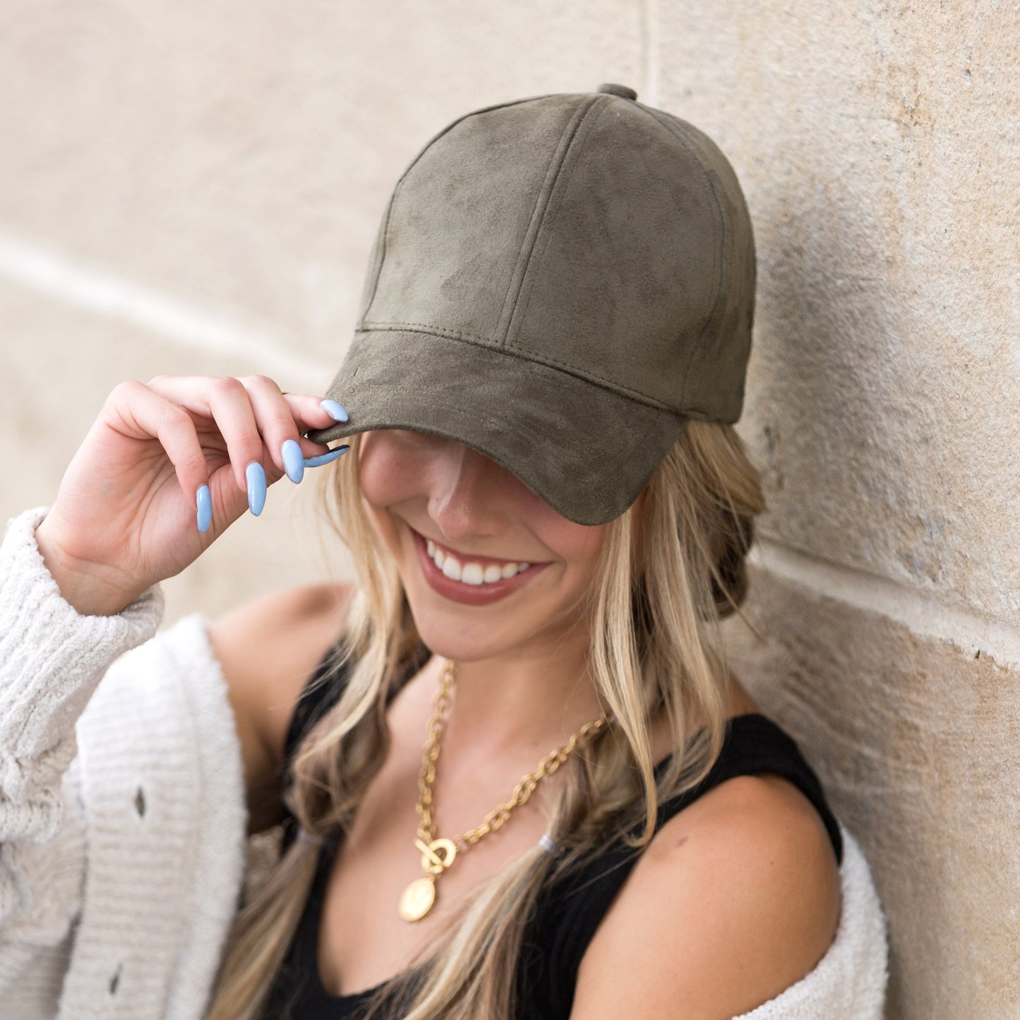 Suede Boyfriend Ball Cap