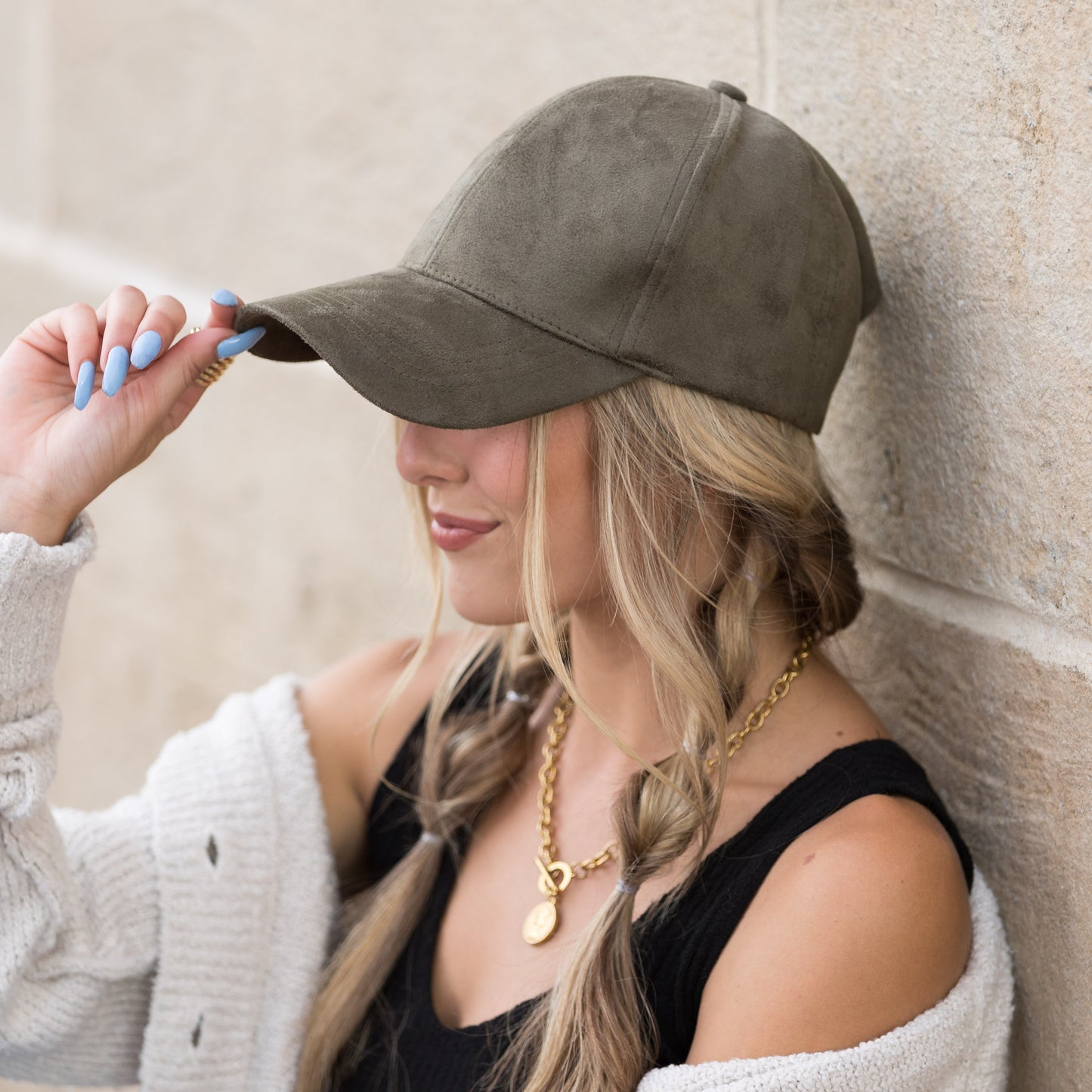 Suede Boyfriend Ball Cap