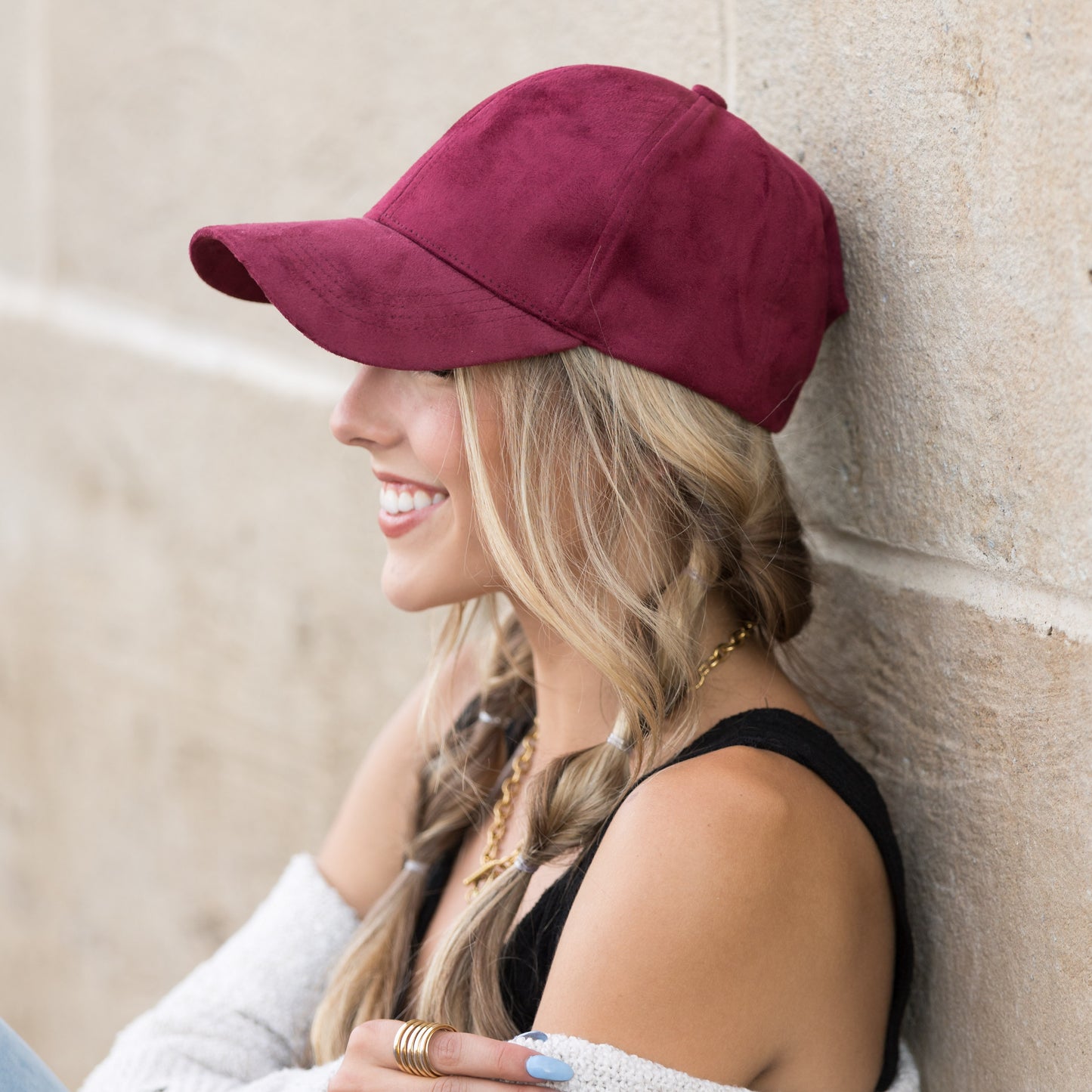 Suede Boyfriend Ball Cap