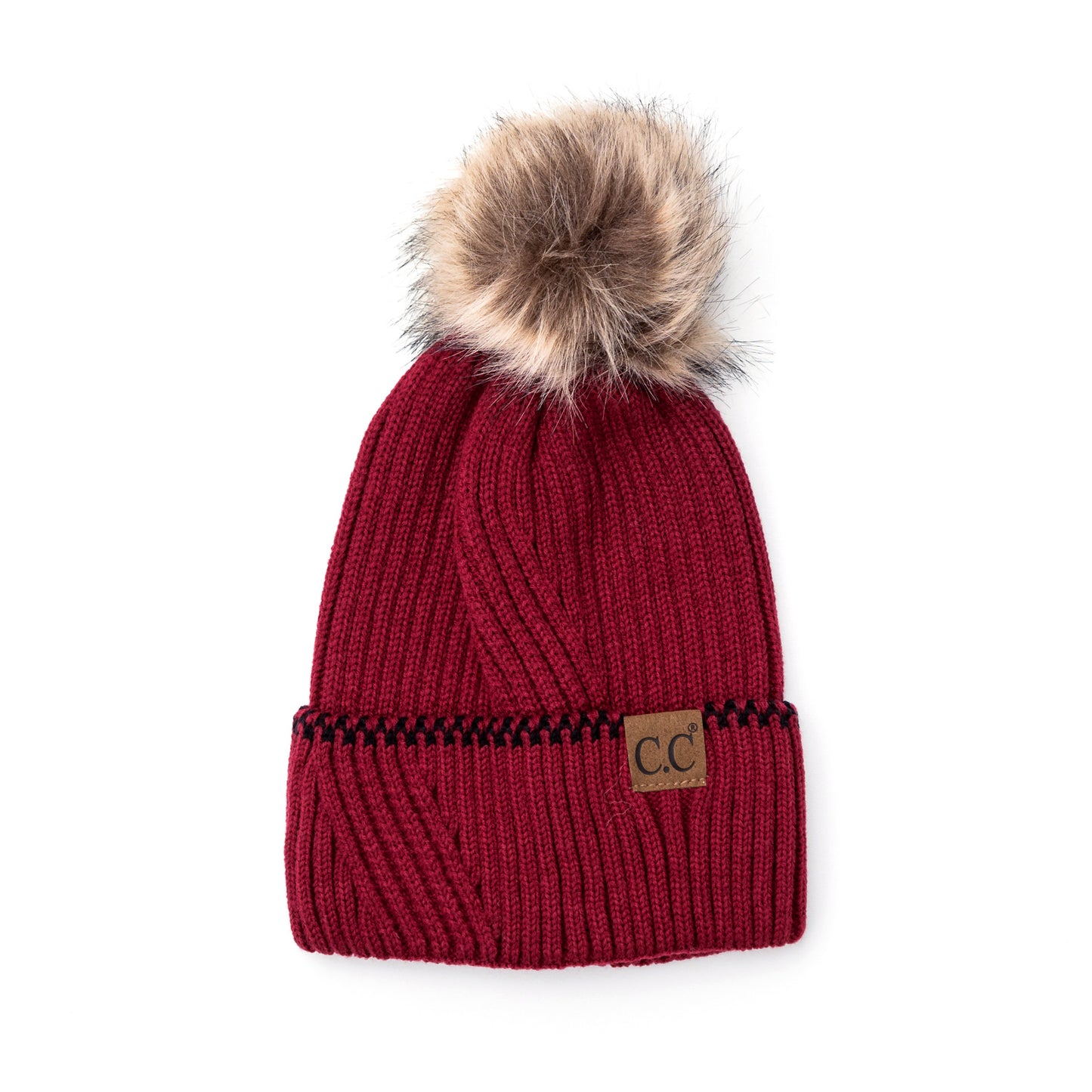 C.C® Accent Cuff Pom Beanie