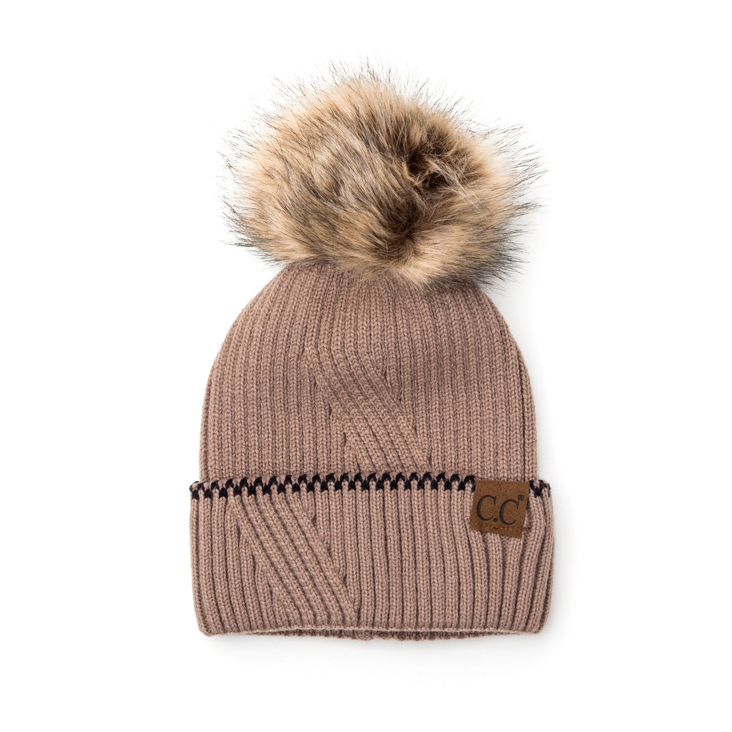 C.C® Accent Cuff Pom Beanie