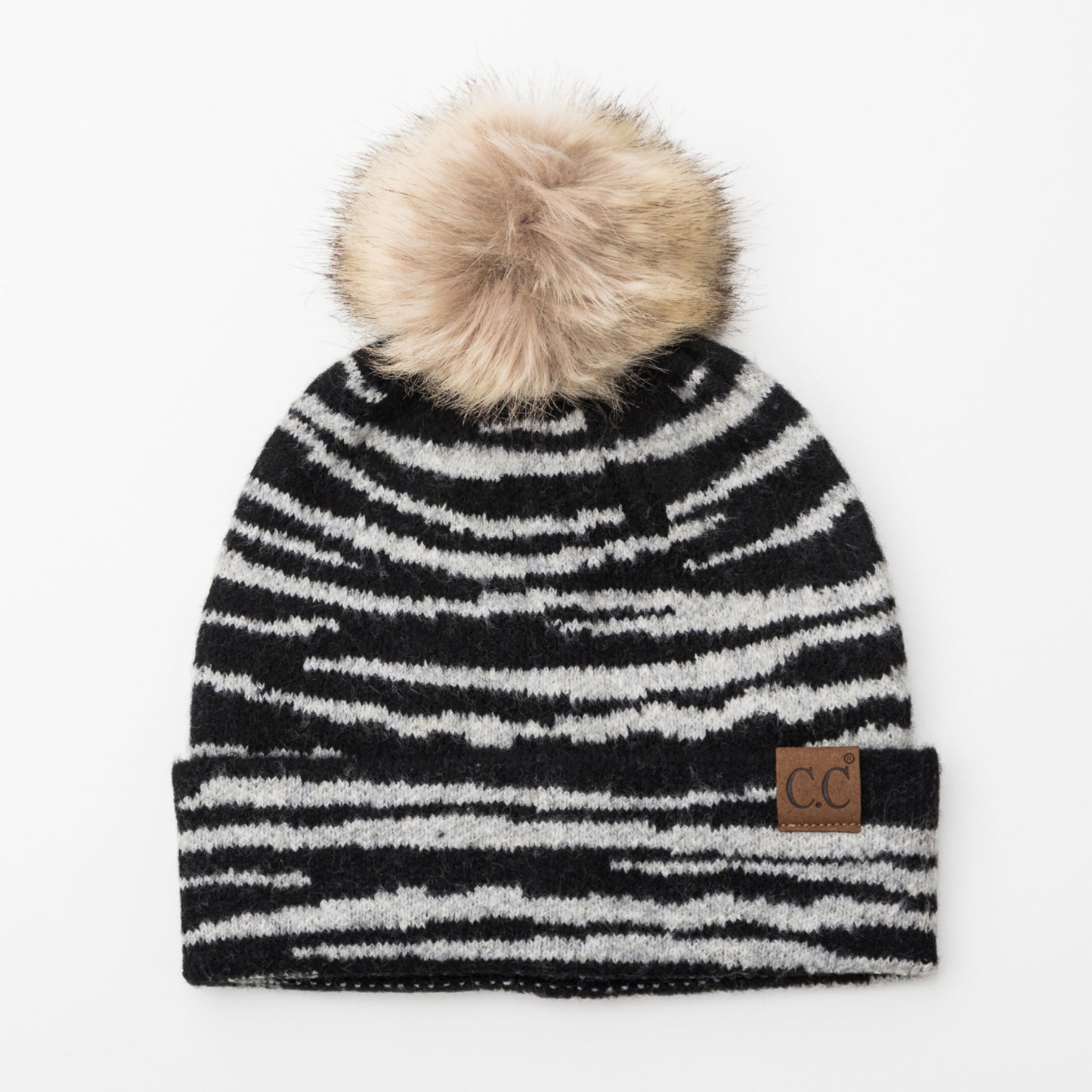 C.C® Zebra Pom Beanie