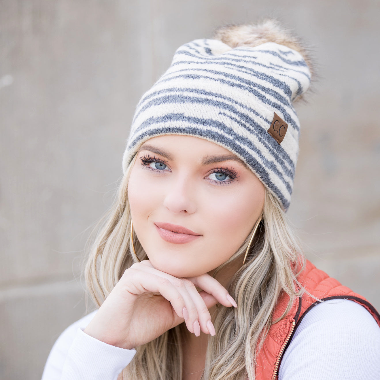 C.C® Zebra Pom Beanie