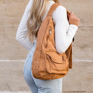 Oversize Canvas Sling Bag