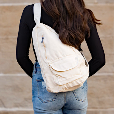 Oversize Canvas Sling Bag