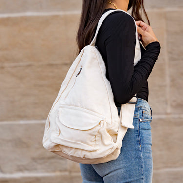 Oversize Canvas Sling Bag