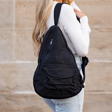 Oversize Canvas Sling Bag