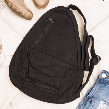 Oversize Canvas Sling Bag