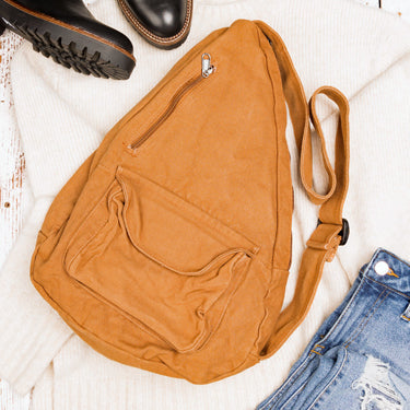 Oversize Canvas Sling Bag