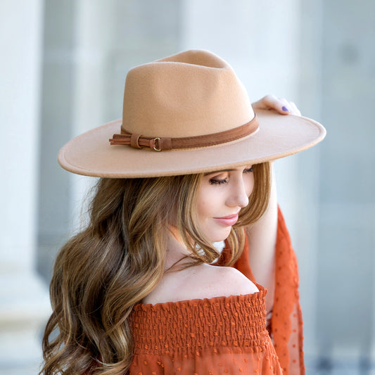 Wide Brim Panama Fedora Hat