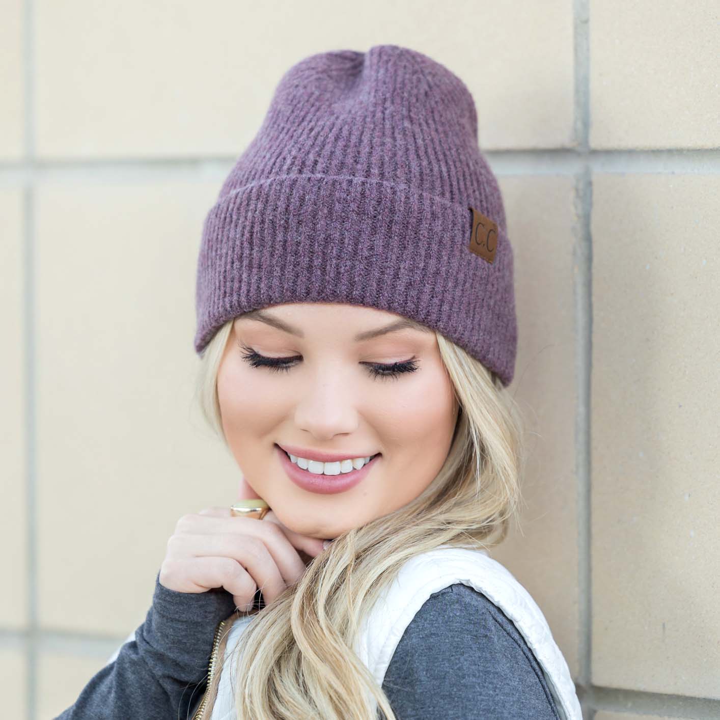 C.C® Fine Yarn Cuff Beanie