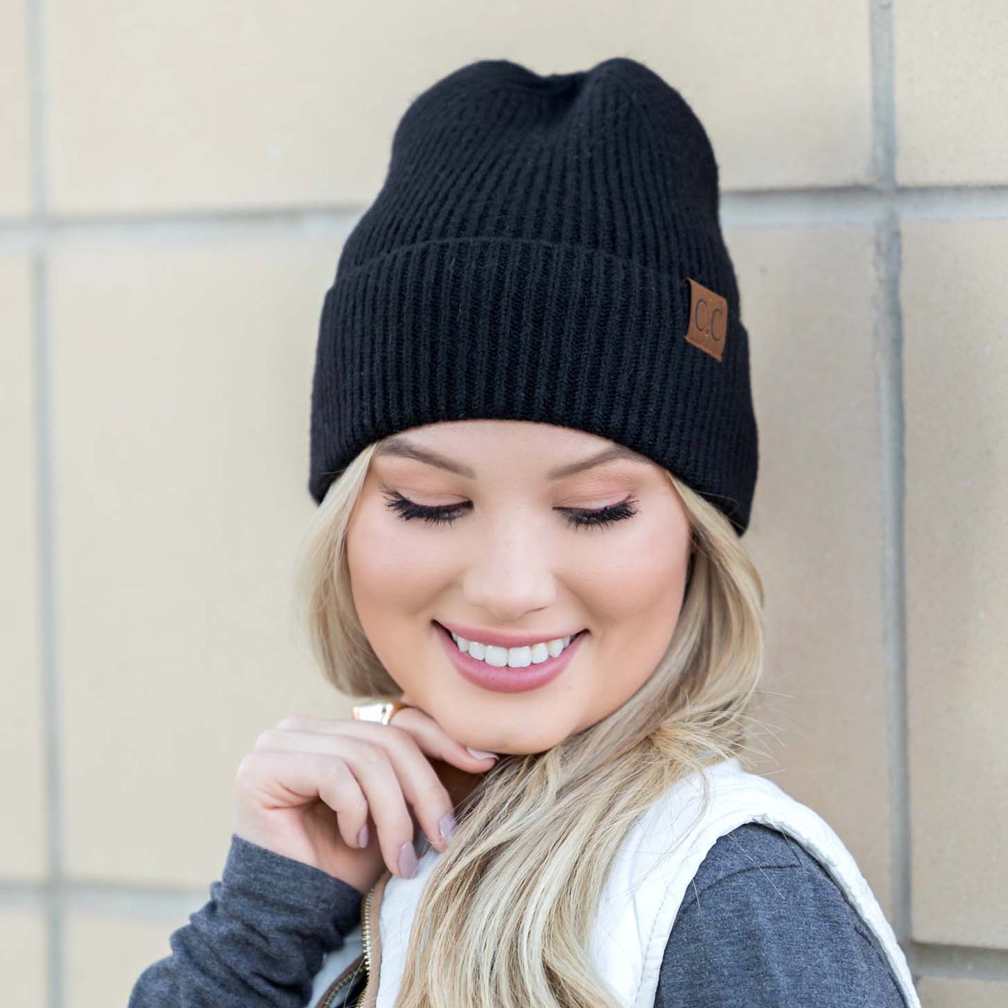 C.C® Fine Yarn Cuff Beanie