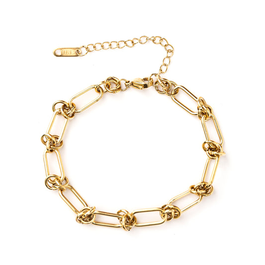 18K STAINLESS STEEL BARBED WIRE CHAIN BRACELET